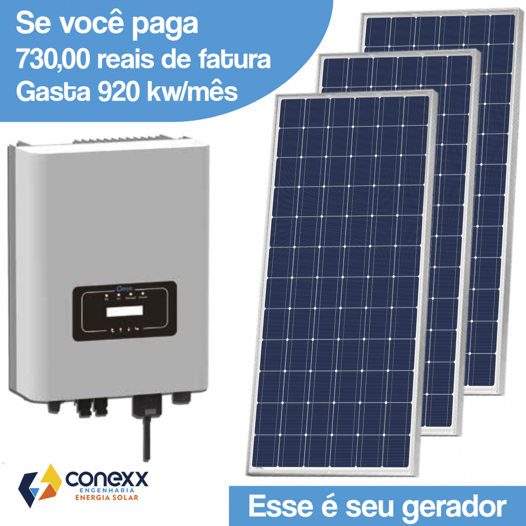 GERADOR PARA 920 KW/MÊS 